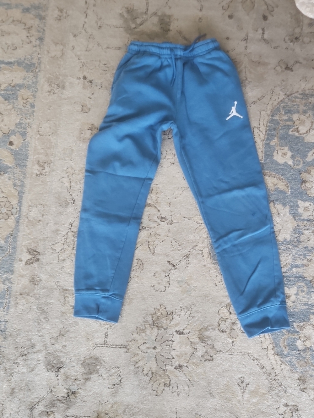 Jordan Youth Teal Blue Jogger Pants with White Jumpman